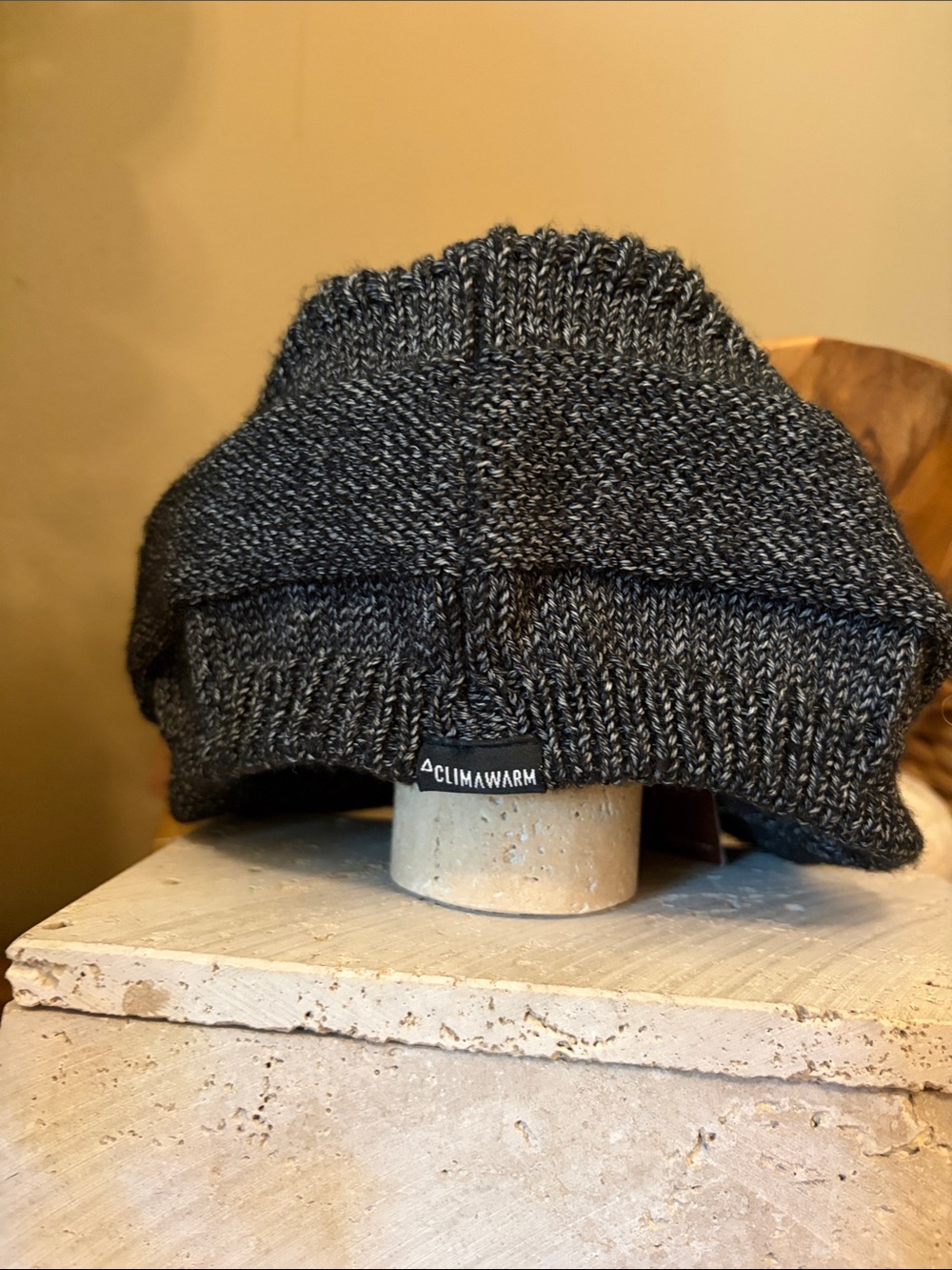 adidas Charcoal Knit Visor Beanie - Picture 3 of 7